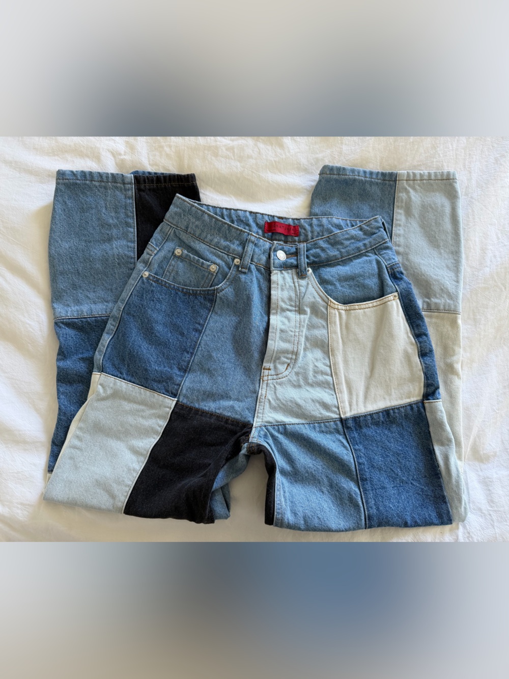 Signature8 Patchwork Loose Fit High Waisted Denim - Picture 4 of 12